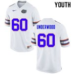 Youth Florida Gators #60 Houston Underwood NCAA Nike White Authentic Stitched College Football Jersey DJI4062SG